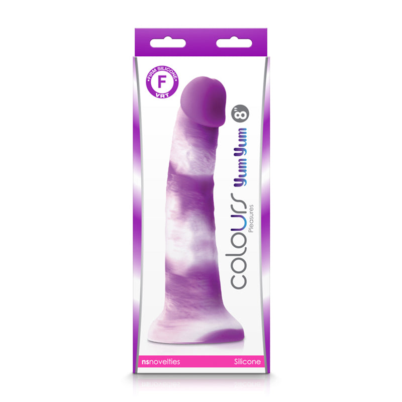 Colours Pleasures Yum Yum 8 in. Dildo Purple