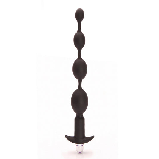 Tantus Vibrating Progressive Beads Vibrating Beaded Anal Plug Black