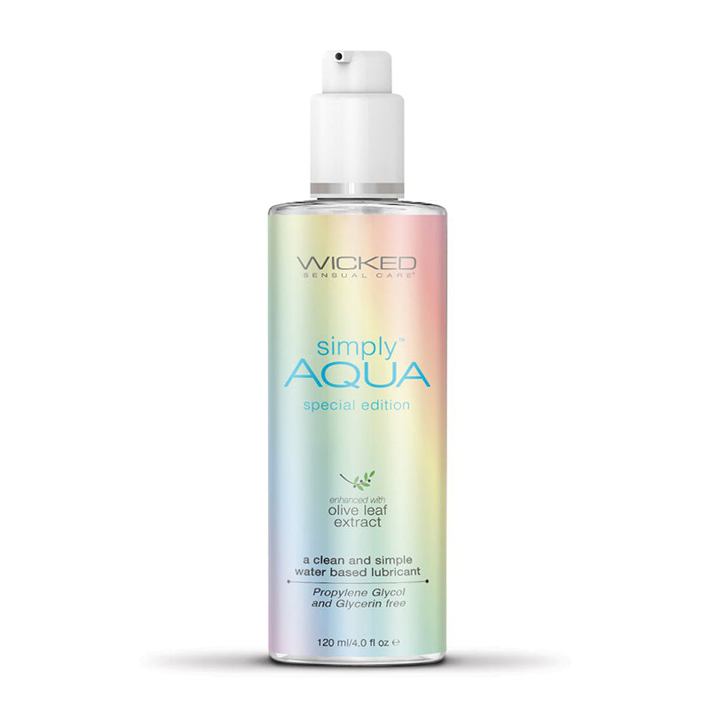 Wicked Simply Aqua LGBTQ+ Special Edition Water Based Lubricant 4 oz.