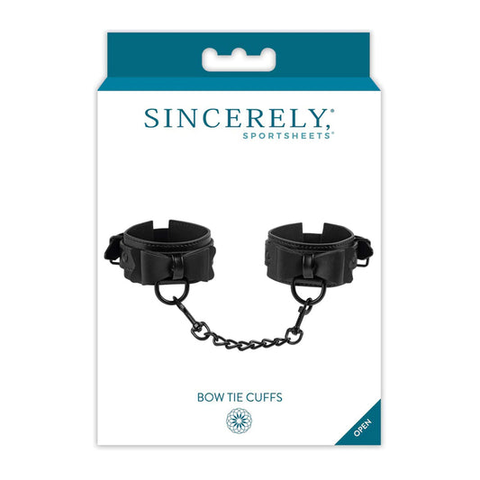 Sincerely, Sportsheets Bow Tie Adjustable Cuffs Black