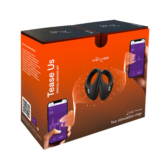 We-Vibe Tease Us Special Edition Wearable Stimulation Ring Set (Bond & Bond) Black