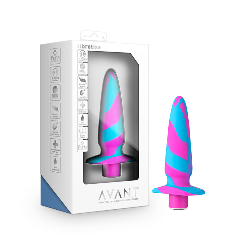 Blush Avant Vibrotize Vibrating Silicone Anal Plug Fuchsia